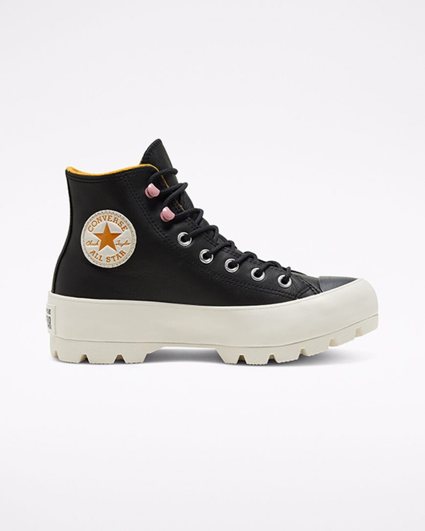 Zapatillas Altas Converse Chuck Taylor All Star Lugged Winter Mujer Negras Amarillo | PE 2L7W40